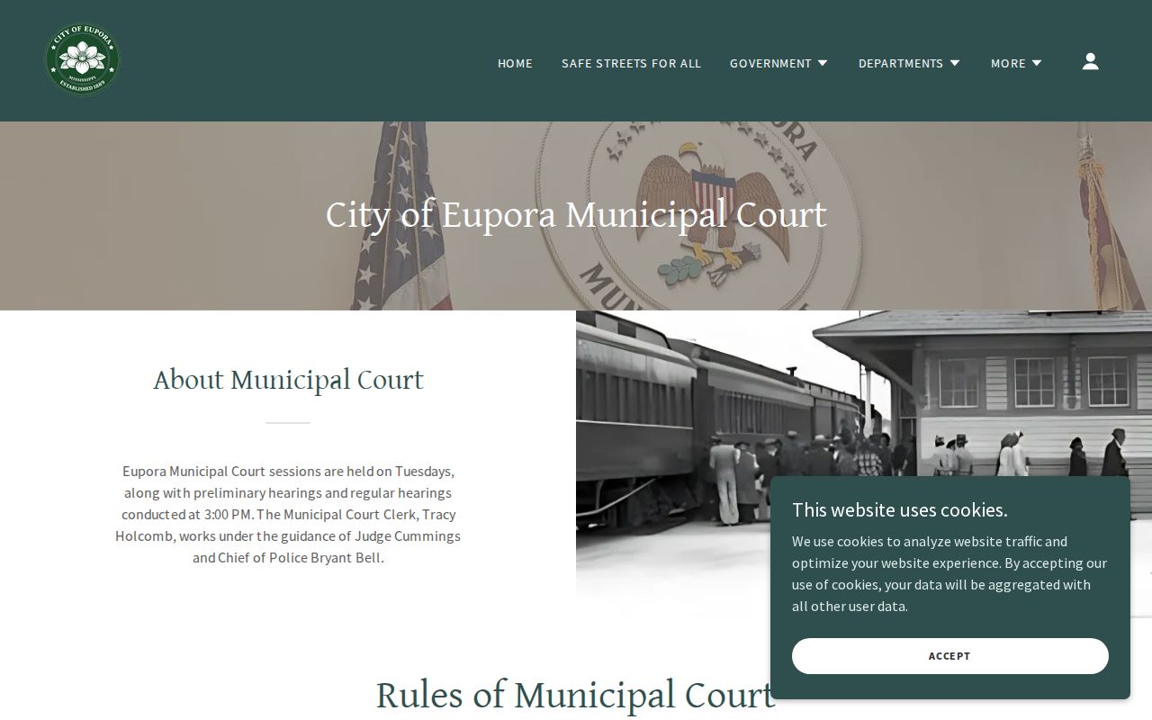 Webster County traffic ticket Eupora Municipal Court source